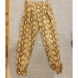H&M Snakeskin joggers